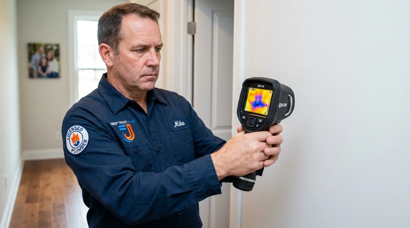 Thermal imaging leak detection by Johns Plumbing LLC in Harvey